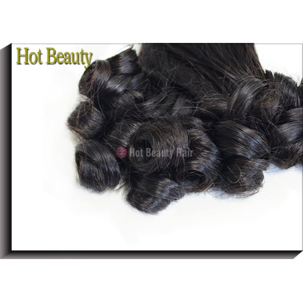 Natural Black 1b# Grade 7A Virgin Hair / 10 Inch -14 Inch Customzied Spiral Curl Hair