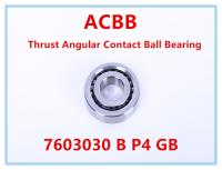 7603030 da pressão alta da rigidez de B P4 GB rolamento de esferas angular do contato