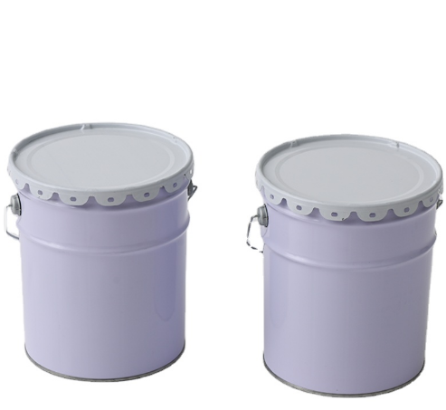 10L Metal Round Paint Pail Bucket Oil Tin Can White Color