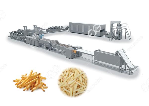 Commercial Potato Chips Manufacturing Machine Frozen French Fries With Flow Production