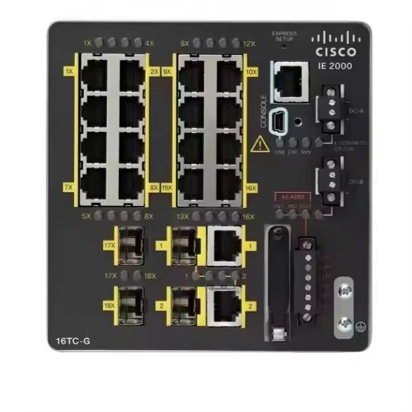 Cisco IE2000 Industrial Ethernet Switch with 16FE Copper Ports 2GE SFP/T Uplink and Industrial PoE Solution