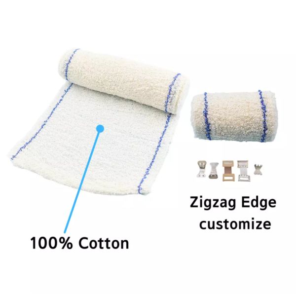 Резинка хлопка лайкра крепирует повязку Breathable для больницы