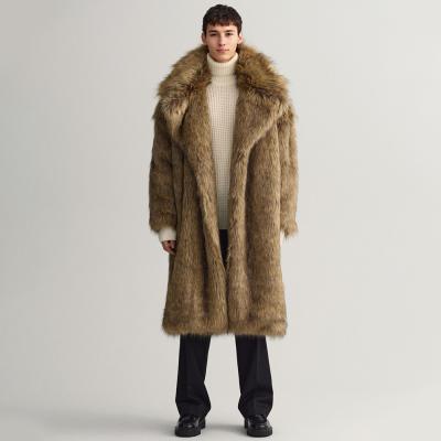 XL XXL Winter Faux Fur Coat Mens Cardigan Europe America Big Fluffy Coat Men