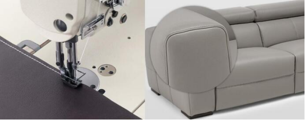 Single Needle or Double Needle Direct Drive Compound Feed Walking Foot Heavy Duty Lockstitch Sewing Machine