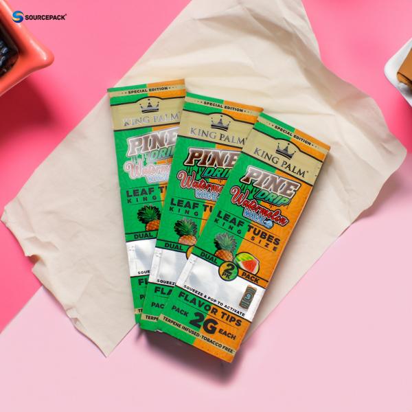Customizable Flat Cigar Packaging Bags Laminated Plastic Sachet
