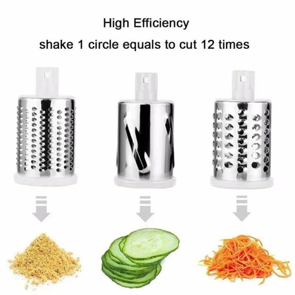 ABS Vegetable Chopper Round Slicer Graters Potato Carrot Cheese Shredder Kitchen Tool