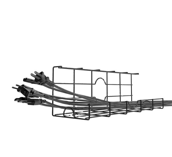 Sturdy Table Cable Holder Power Coated Under-Desk Cable Duct for Desk Organization