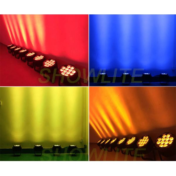 12*18 ПРИЛОЖЕНИЯ 12pcs 18W равенства на открытом воздухе IP65 водоустойчивого Rainproof WIFI наговора ватта RGBWA+UV 6in1 батарея СИД тонкого плоского беспроводная