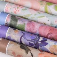 Concepción artística serie de pintura al óleo arreglo floral papel de embalaje de flores