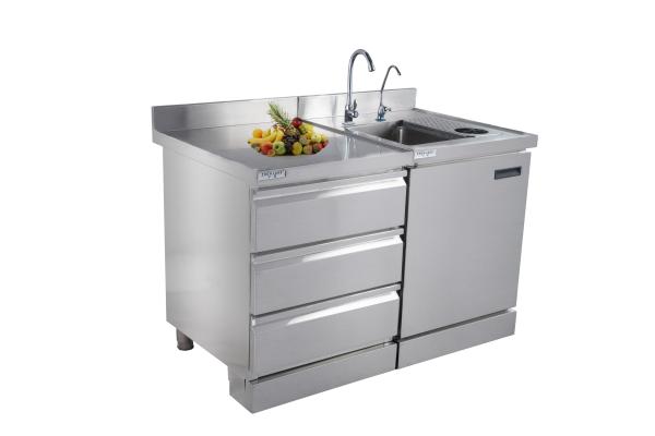 Custom Stainless Steel Kitchen Worktop , Stainless Steel Bar Counter Large Space