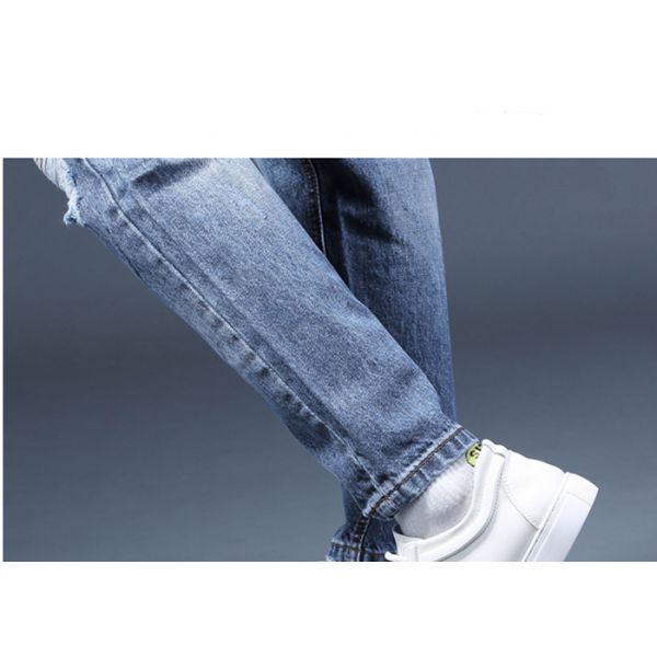 28-40 Size Ripped Skinny Mens Casual Jeans Strech Denim 100% Cotton Pants