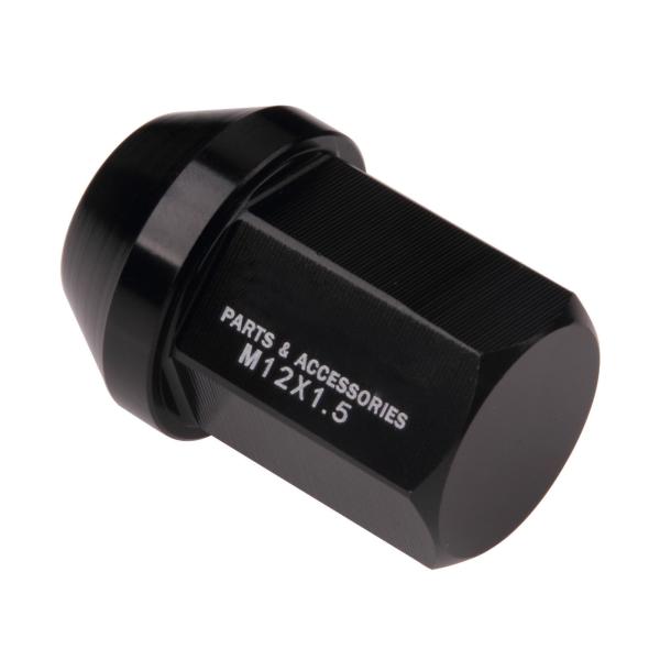 Hard Oxidation Racing Lug Nuts 20 Pcs , High Performance 35 Mm Black Wheel Nuts