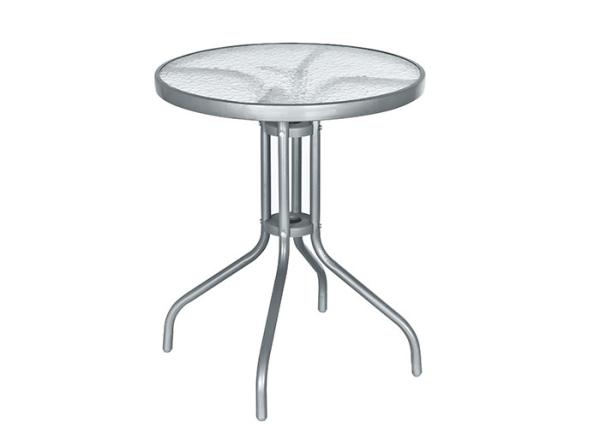 Waterproof Steel Frame Tempered Glass Outdoor Table EN581 Approved