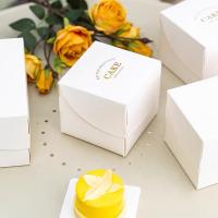 Boîte à dessert blanche minimaliste nordique pour gâteau, bougie, cadeau, boîte en papier