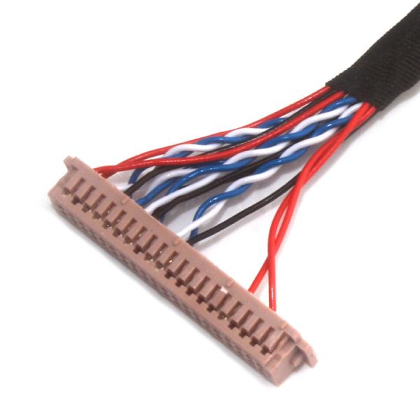 UL Micro Coax Cable Assemblies , JAE HRS Lvds Cable 30 Pin Fi X30 To Df13 30ds 1.25c