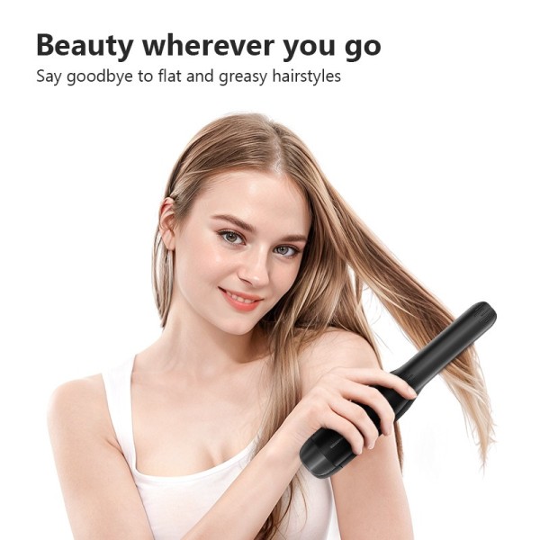 USB Cordless Battery-Powered Ionic Hair Straightener Aluminum Plates LED Display Portable for Household Hotel Outdoor Travel Use