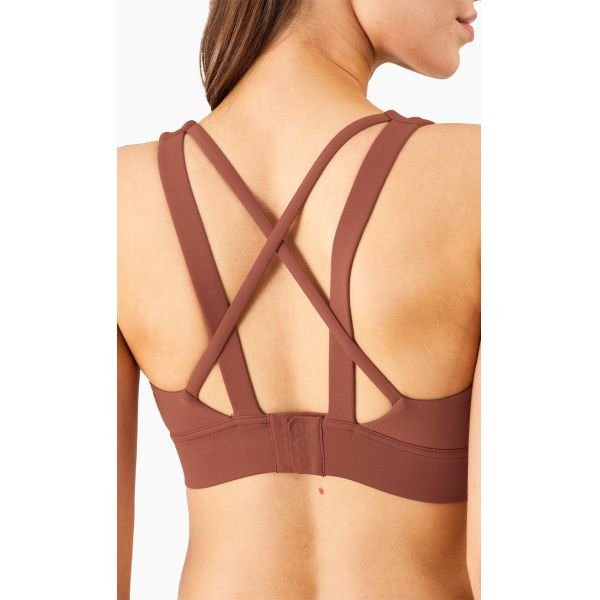 Criss Cross Back Padded Strap Sports Bras For Women Yoga Fitness Tops