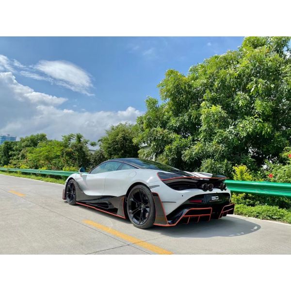 Fibre de carbone sèche pour McLaren 720s Kit de carrosserie en fibres de carbone 720s Amélioré à l'avant et à l'arrière de l'avant et de l'arrière