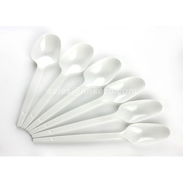 Disposable Plastic Ice Cream Spoons / Small Plastic Tasting Spoons For Dessert