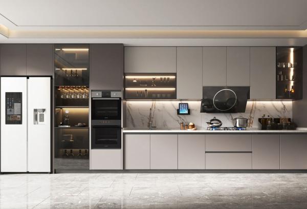 Home White Woodern Kitchen Furniture High Quality Kitchen Cabinets For Hotel