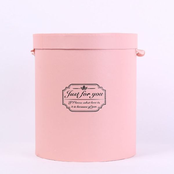 Gift Cylinder Bouquet Flower Box Packaging With Ribbon Custom