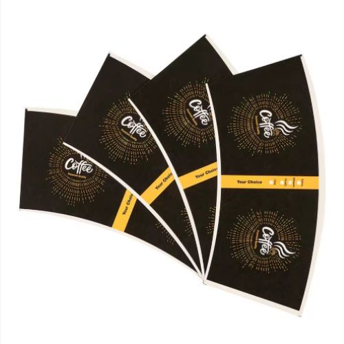 Papel recubierto de PE anti-permeabilidad de doble cara para láminas de abanico de vasos de café para fabricar vasos de papel para embalaje de alimentos