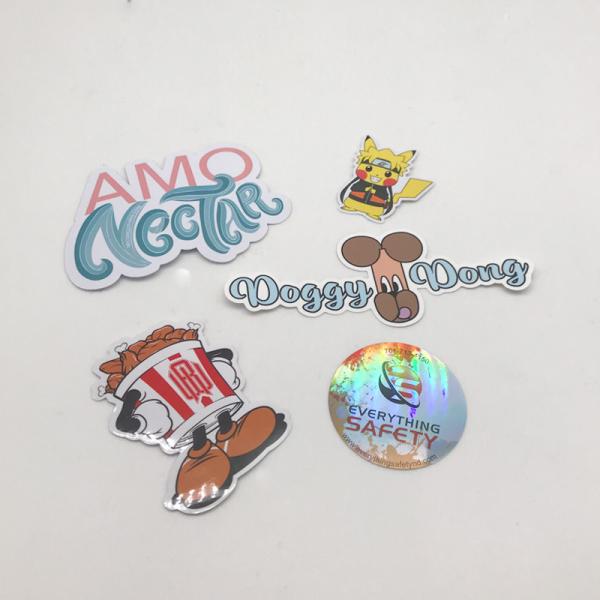 Die Cut Shape Custom Self Adhesive Vinyl Stickers CMYK PMS Color