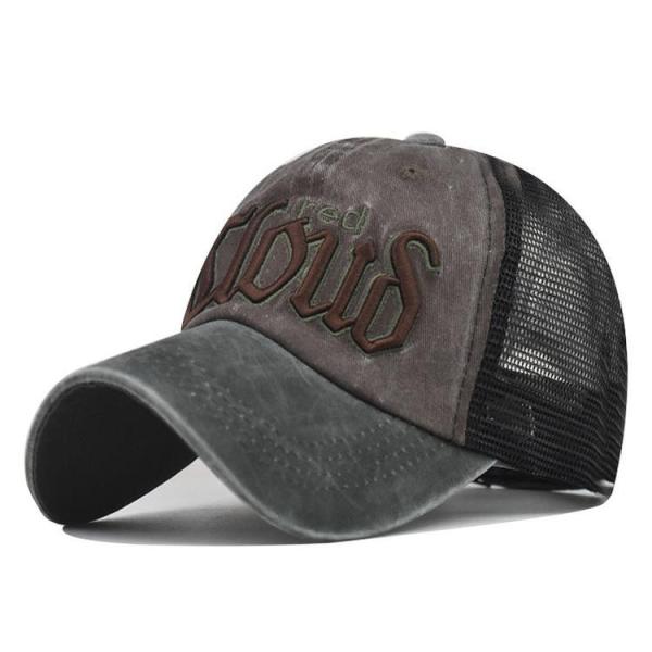 Unisex Embroidery Mesh Trucker Caps Plain Foam Polyester 2.5cm Visor
