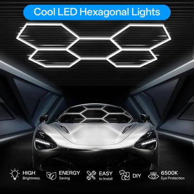 K&C Hexagon Light LED Ceiling Wall Detailing Studio Posh Workshop Light Diy Led Honeycomb Car Workshop Garage Work Light