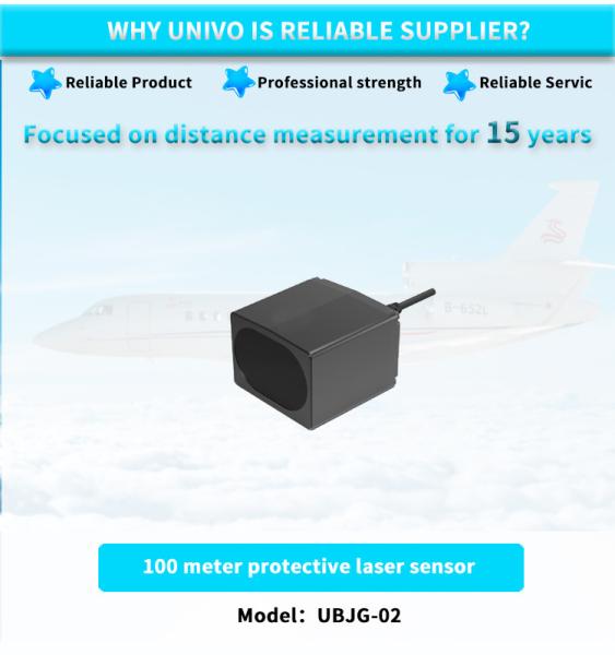 44mm*43mm*32mm UNIVO UBJG-02Y 0.1-180m Capteur de position lidar pour la mesure de la distance