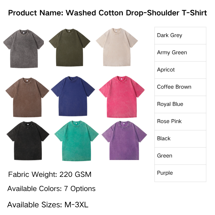 Vintage Washed Sand Wash T Shirt Relaxed Solid Color Polo Shirts Multi Color