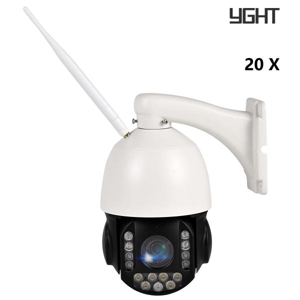 Wireless AI Wifi PTZ Camera 2.0 Megapixels All Metal 20X Optical Zoom IP66 Rated
