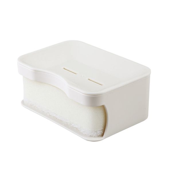 Double Layer Drain Soap Box Absorbent Sponge Bathroom Soap Box