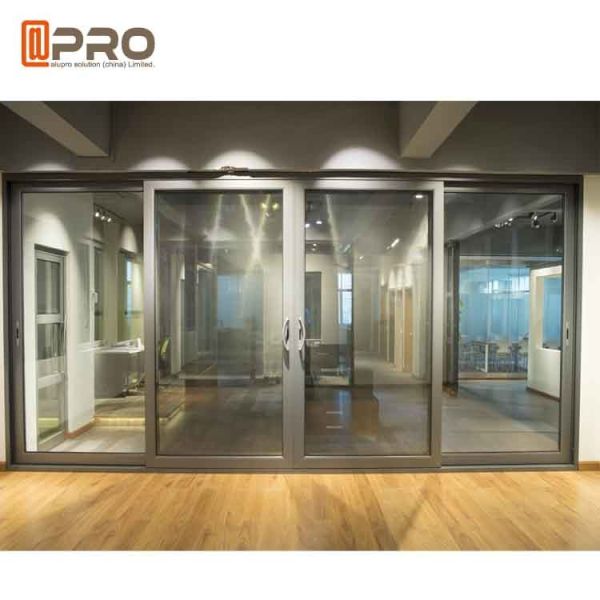 Slim Frame Aluminium Sliding Doors Soundproof Interior Sliding Glass Doors slide windows and doors interior wooden glass