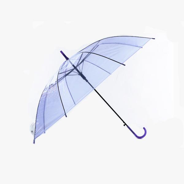 Custom Logo Adult Poe Umbrella Transparent 3 Folding 23 Inch x 8K