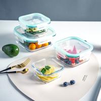 Couverture en plastique grand de nourriture en verre hermétique de récipients d'entreposage