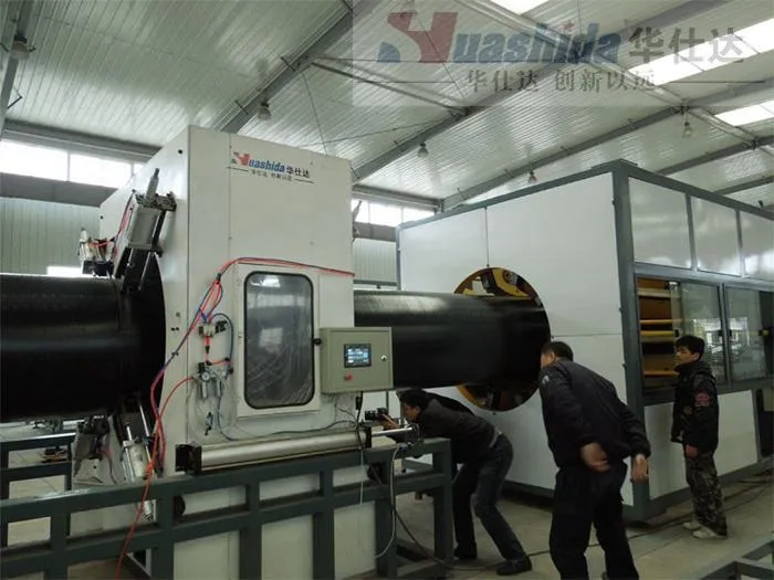 Plastic PE Preinsulated Pipe Machine / HDPE Jacket Pipe / Sleeve Pipe Tube Making Machine Extrusion Production Line