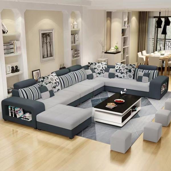 Sala de visitas feita sob encomenda esmagada de Sofa Bed Leather Border da tela de veludo