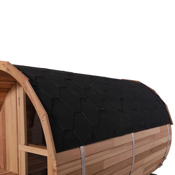 Outdoor Infrared Barrel Sauna Room with Wooden Handle