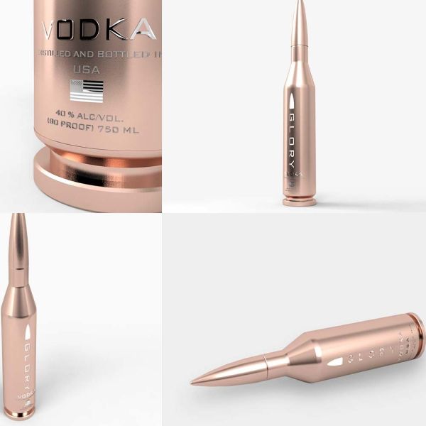 bouteille de 3000ml 5000ml Glory Empty Vodka Bottle Laser Logo Golden Vacuum