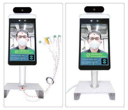 Easy Mount 8 Inch Attendance Management Terminal With Temperature Scanning Face Recognition