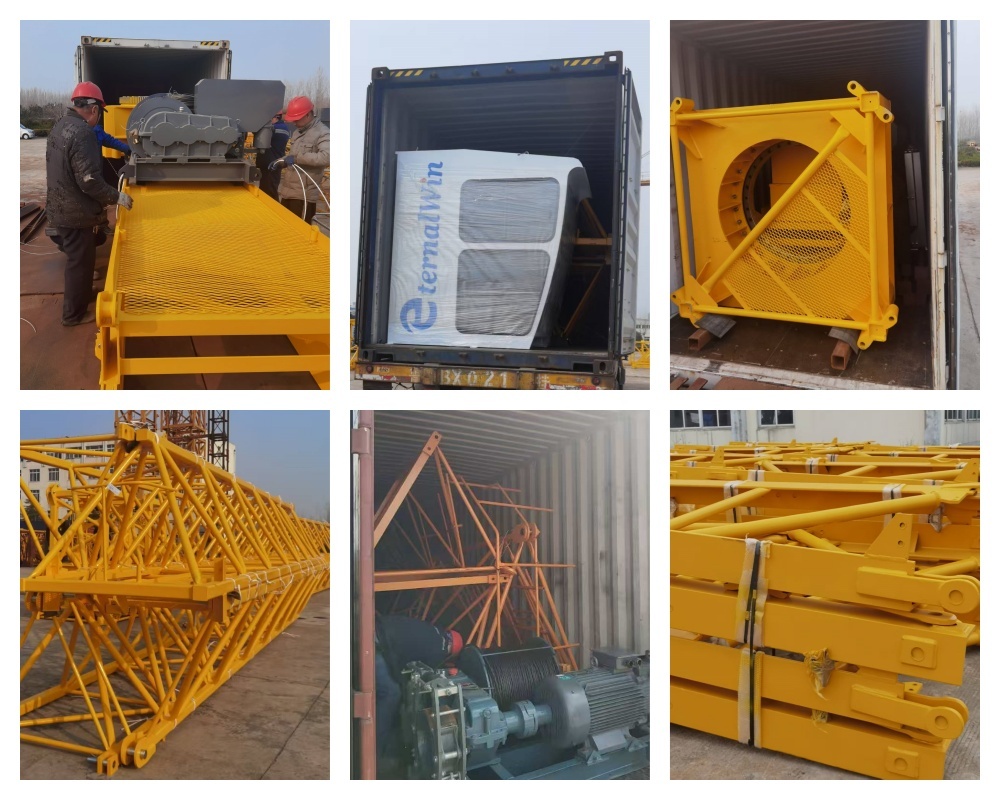 30 KW Motor Power Heavy Duty Tower Crane Offering Remote Control and Cabin Control Providing Performance in Construction