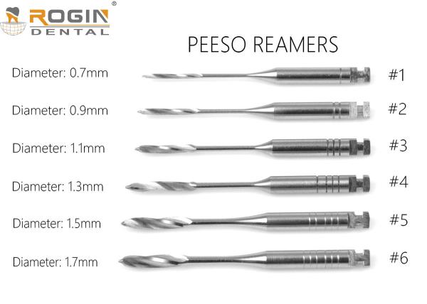 Hard Fibre Stainless Steel Endodontic Dental Endo Files Peeso Reamers For Gutta Percha Removal