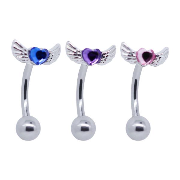Joia perfurando da sobrancelha fresca da gema 8mm de Purple Heart para presentes do Natal dos indivíduos