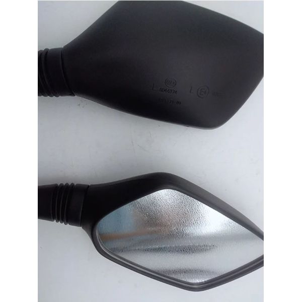 Black Custom E4 Approved Motorcycle Rear View Mirror Universal Fit