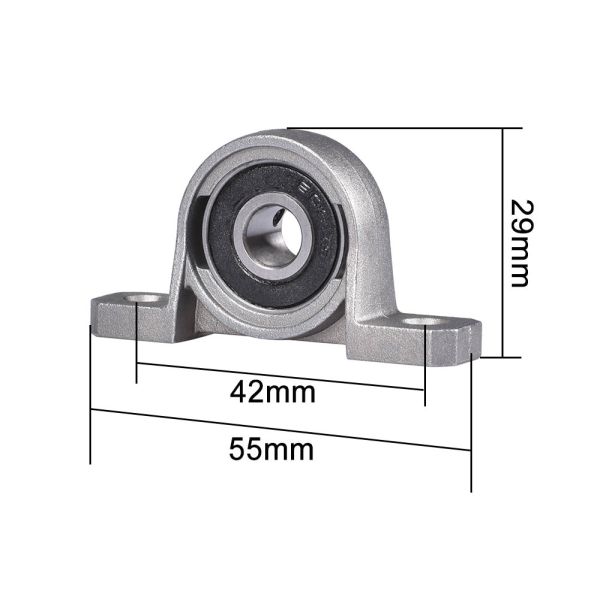 Total Height 2.8cm KP08 KFL08 Ball Bearing Bracket Stainless Steel