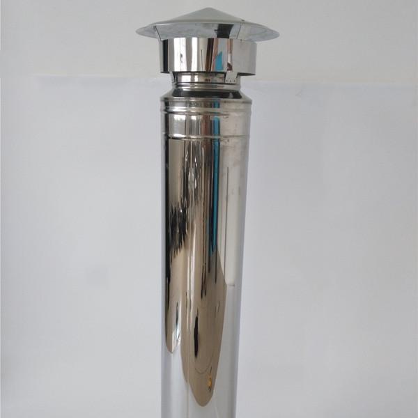 1000mm Straight 6 Inch Insulated Chimney Pipe , Wood Stove Installation Kit