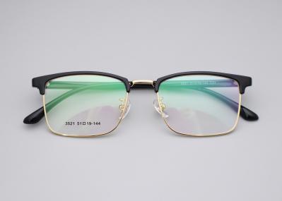 Modern Business Browline Glasses Metal Frame Perfectly Match All Face Shapes 3521