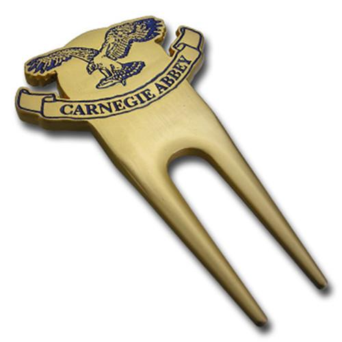 Copper Metal Golf Repair Tool , Promotional Gift Personalized Divot Tool Pitchfork