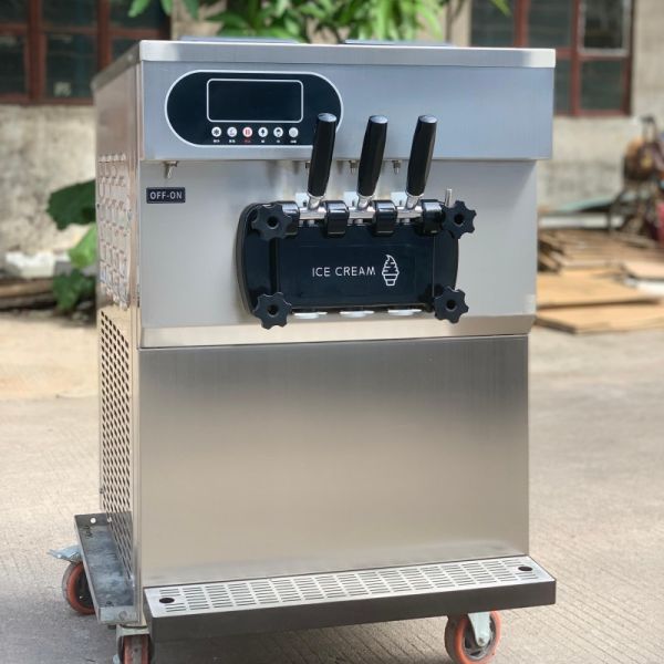 Commercial Soft Serve Ice Cream Making Machine 3 Flavor for Ice Cream Shop